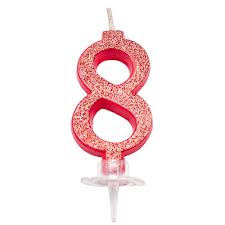 No. 8 - Red with glitter