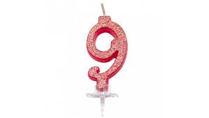 No. 9 - Red with glitter