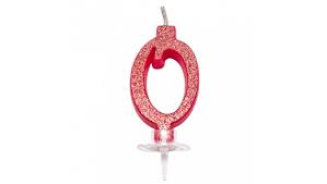No. 0 - Red with glitter