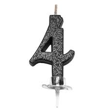 No. 4 - Black with glitter