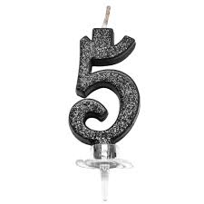No. 5 - Black with glitter