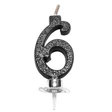 No. 6 - Black with glitter