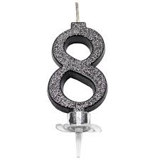 No. 8 - Black with glitter