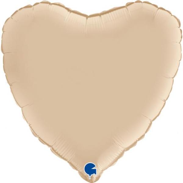 Ivory Heart Foil Balloon