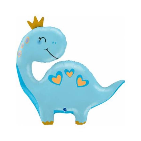 Blue Dino Foil Balloon