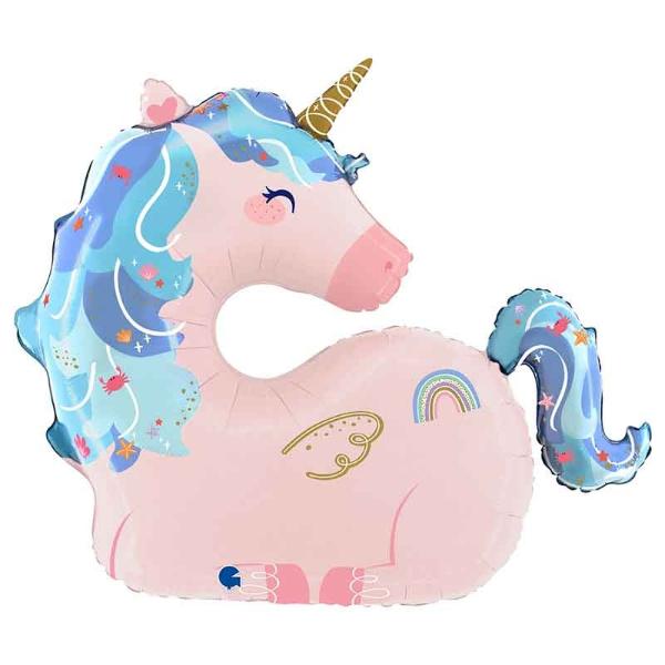 Pink and Blue Unicorn Balloon