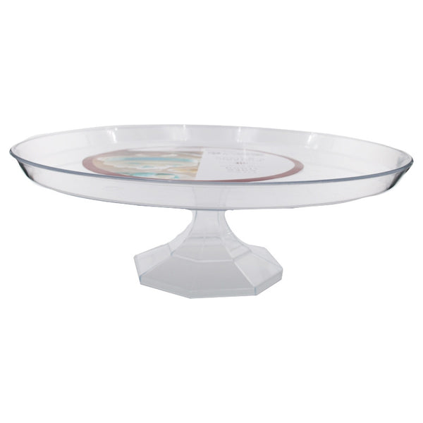 Transparent plastic cake stand ø34