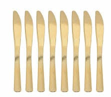 Plastic table knife Gold