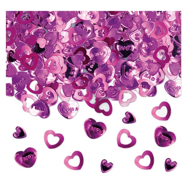 Confetti plastic Cuore Fuxia