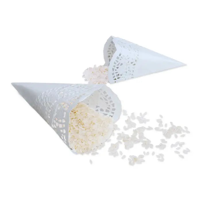 White Lace Cones