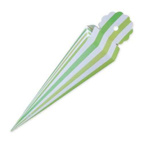 25 Cone boxes Stripes Green Mela
