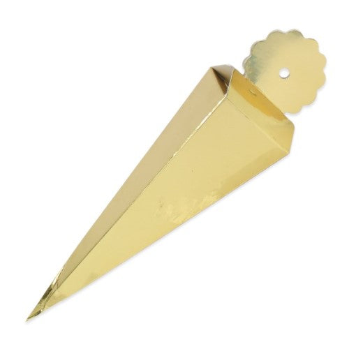 25 Cone boxes Gold Metal