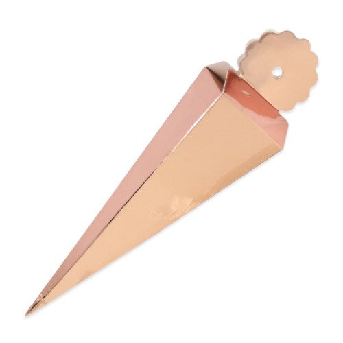 25 Cone boxes Rose Gold Metal