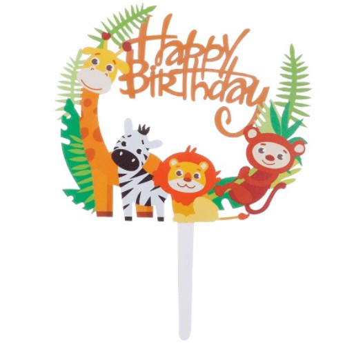 Cake Toppers Happy Brthday Jungle
