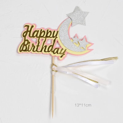 Cake Toppers Happy Birthday Stars