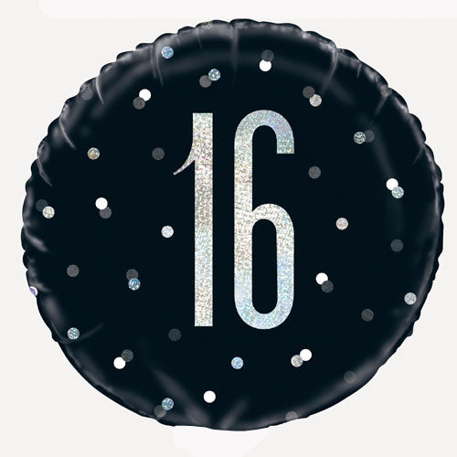 Black/Silver Glitz 18