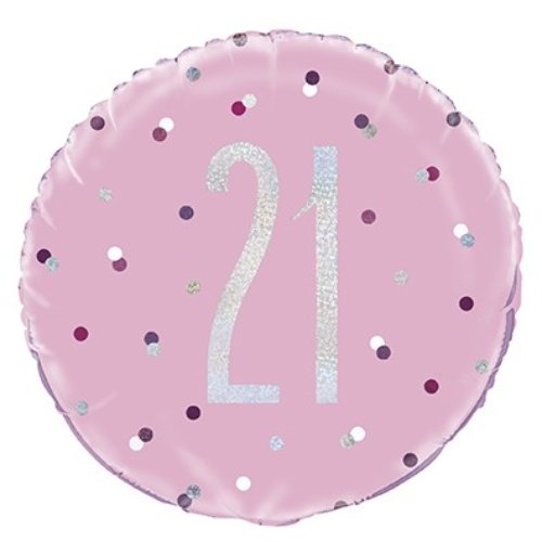 Pink/Silver Glitz 18
