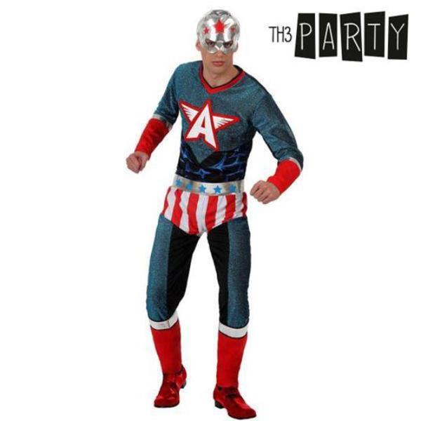 Super Hero Blue and Red Men Costume M-L