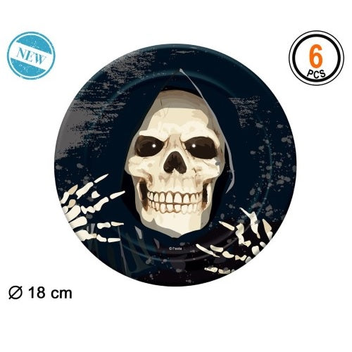 Halloween Plate 18cm 6 pack