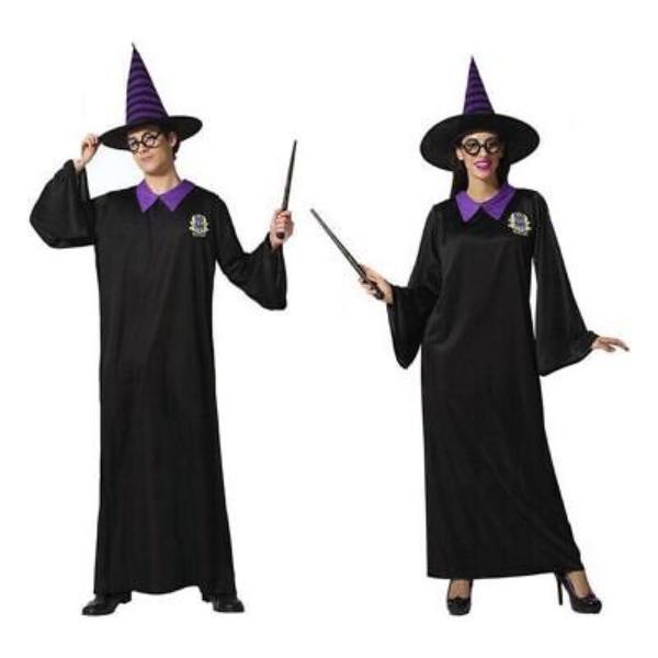 Wizard Black and purple adults Unisex Costume M-L