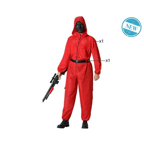 COSTUME ROBBER RED M-L