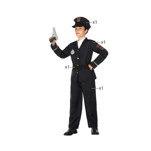 Police Black boy Costume 10-12 years