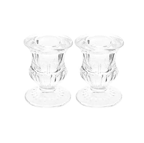 Transparent candle holders 2 pcs