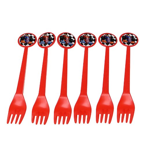 FORK 17 CM PLASTIC RED