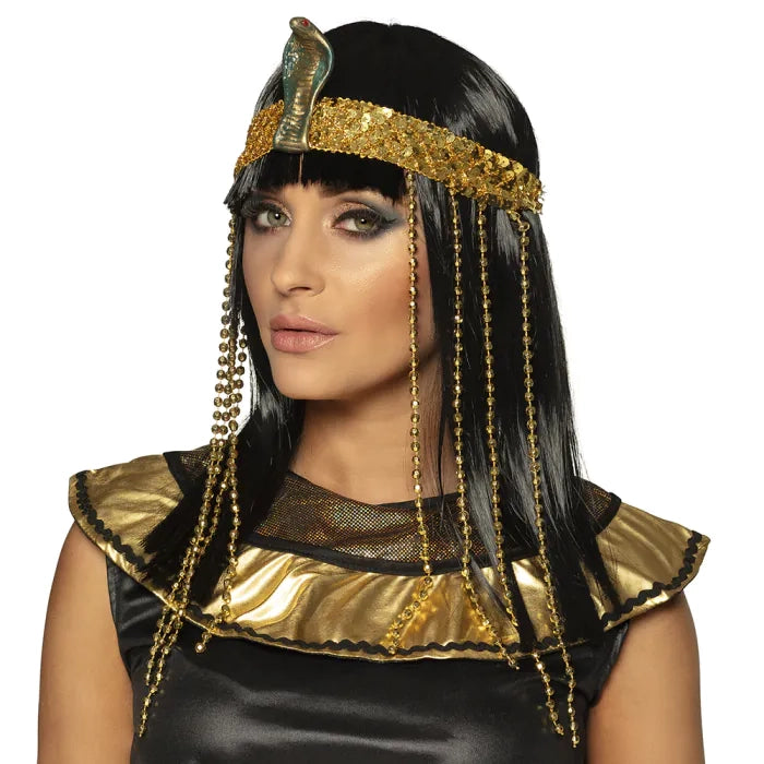 Wig Egyptian queen with headband
