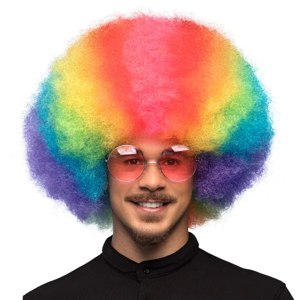 Wig Clown Rainbow deluxe
