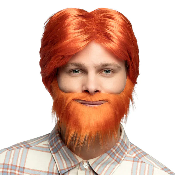 Wig Dude orange with beard