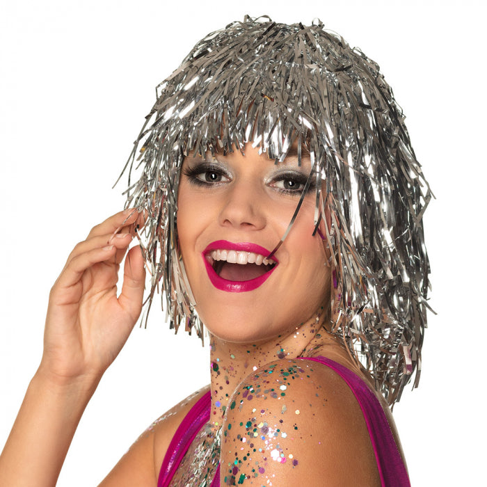 Wig Metallic silver