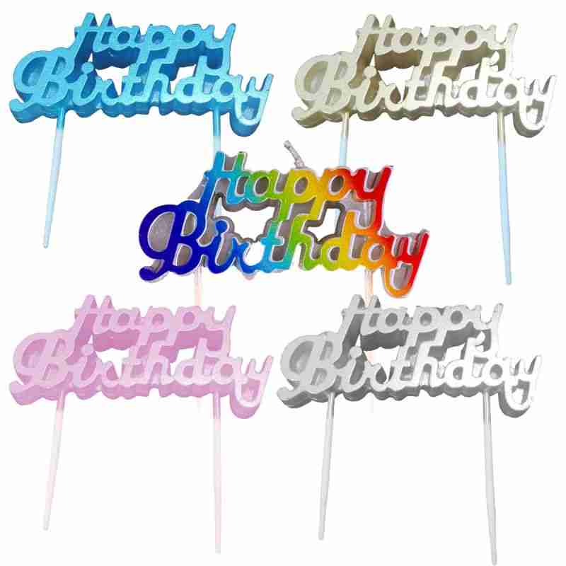 Happy Birthday candle blue