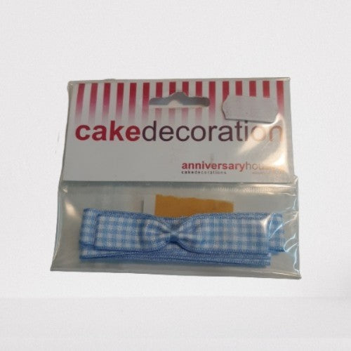 Cake Ribbon - Blue Gingham