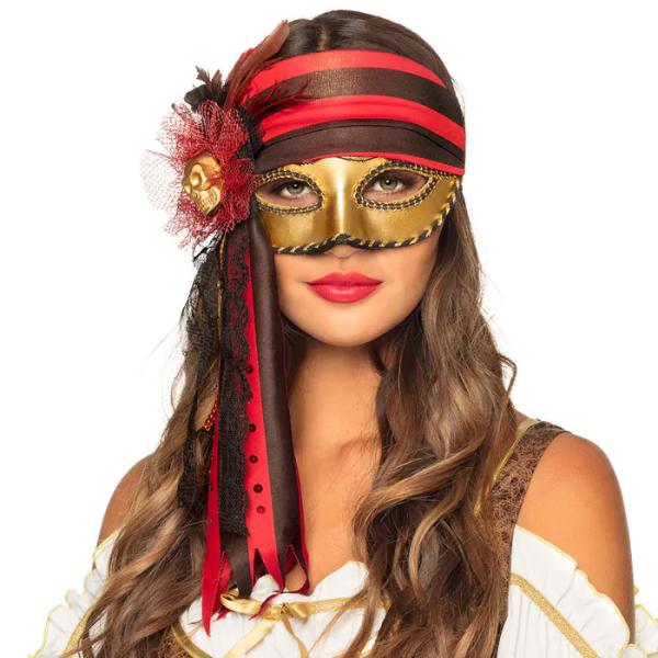 Pirate Mask Gold and Red