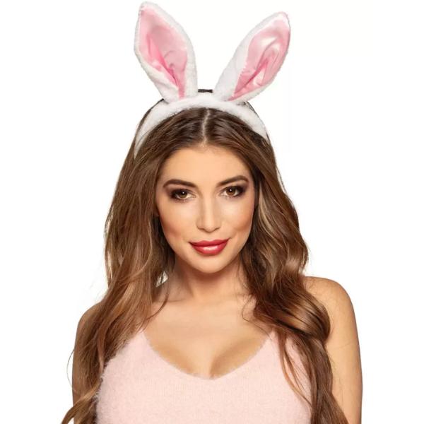 Rabbit Headband Pink and White