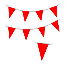 Flag bunting 10m Red
