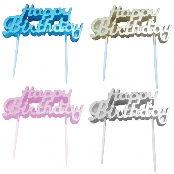 CANDLE HAPPY BIRTHDAY BLUE