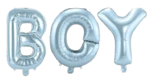 BOY' FOIL BLUE BALLOON BANNER