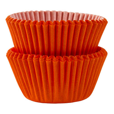 Orange Mini Cupcake Cases