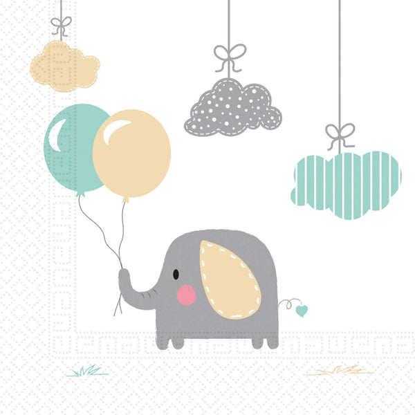 Napkins Comp. Baby Elephant 33x33cm