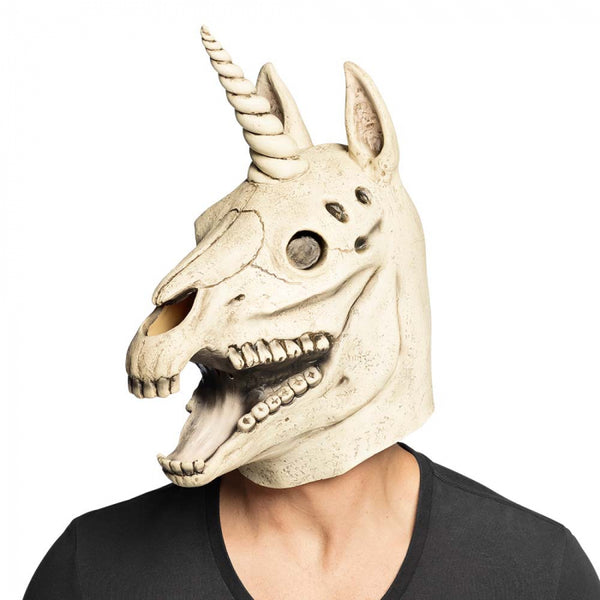 Latex head mask Unicorn skull