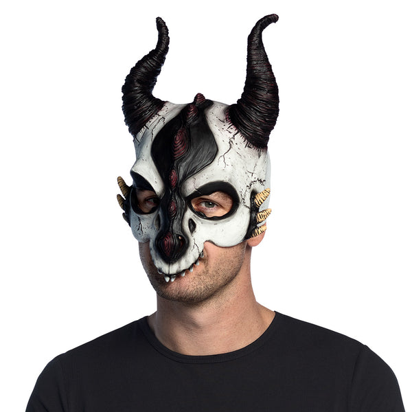 Latex half mask Dragon skull