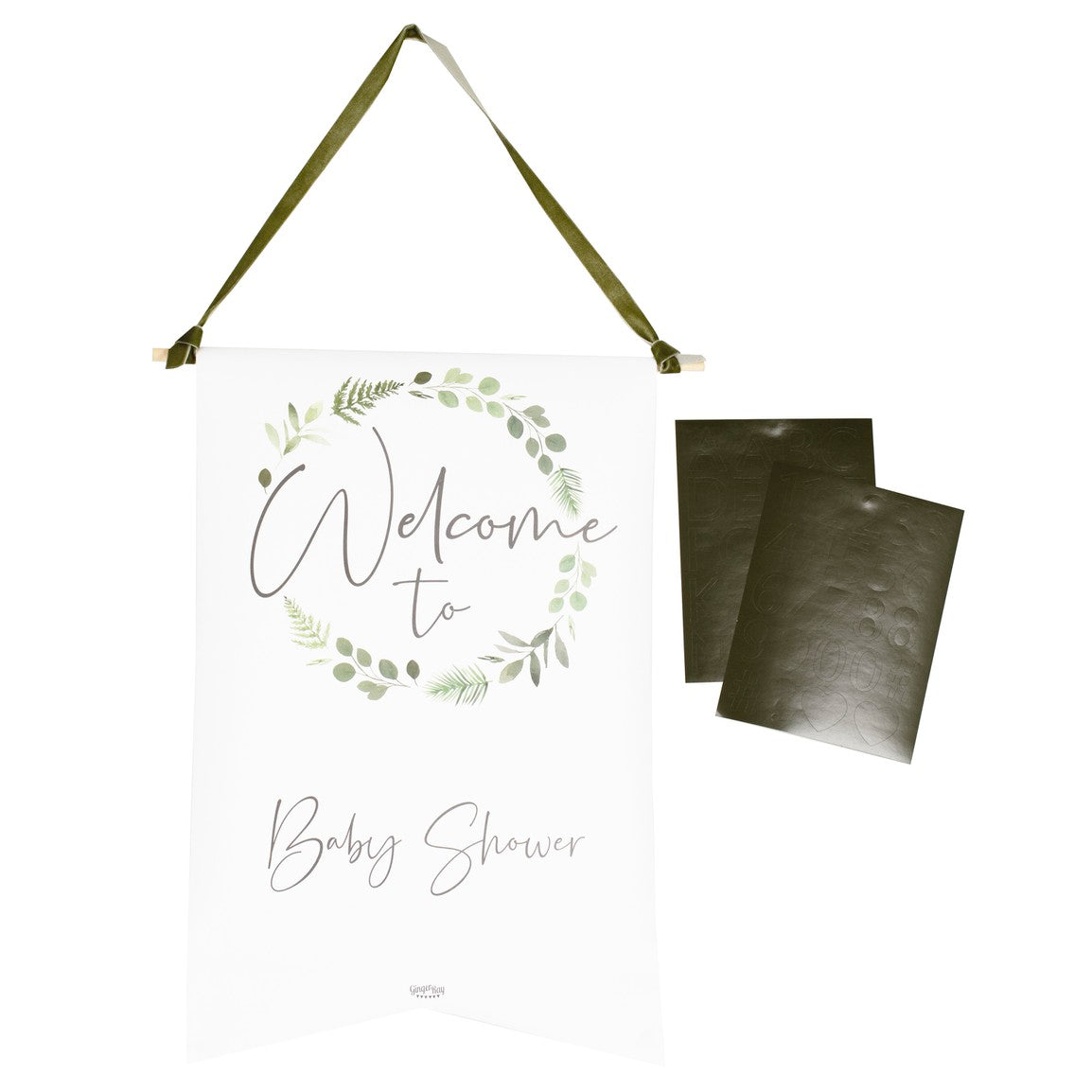 baby shower customisable welcome sign