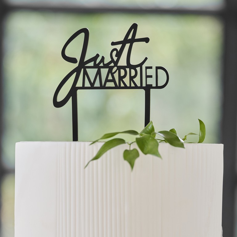 Cake Topper - Acrylic Just Married