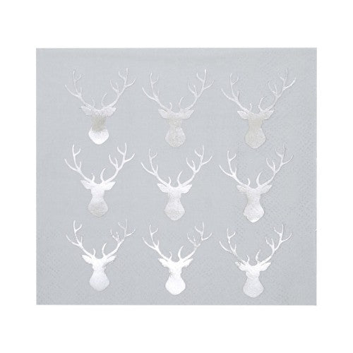 Christmas Metallics Napkin - Silver