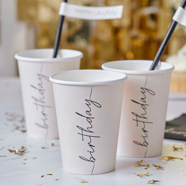 Birthday Cup- Nude and Black