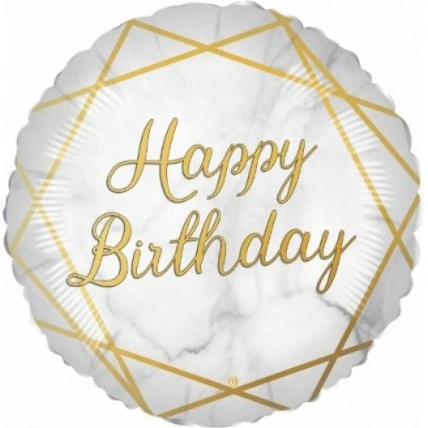 BALLOON - Marble and Gold Birthday