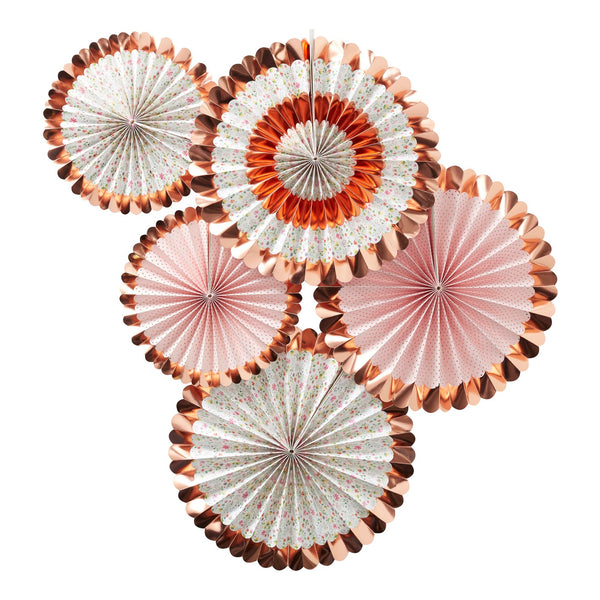 Ditsy Floral - Fan Decorations - Floral - 5 Pk