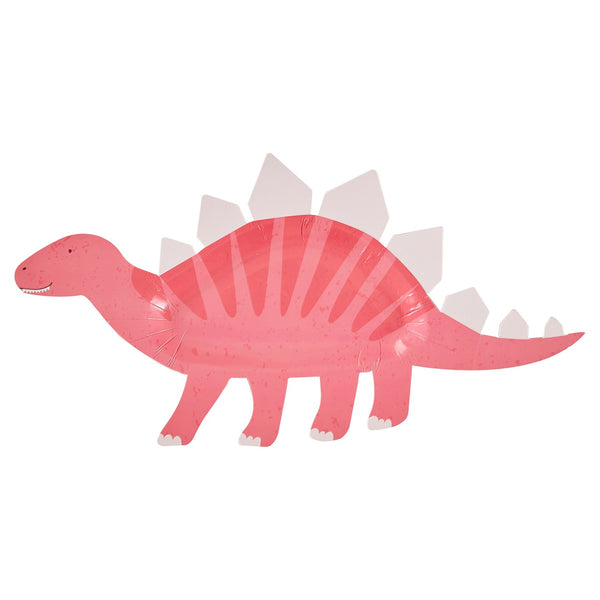 Paper Plate - Dinosaur - Pink